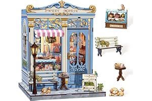 CUTEFUN Cunfun Book Nook Kit – Kit Case delle bambole diy per Adulti, Puzzle 3D in Legno Booknook, Decorazione per Libreria Tiny House, Regalo Creativo per Adulti, Donne e Adolescenti(Sweet Marie)