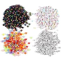 Perline Pony 1000 Pezzi - Per Braccialetti E Collane Fai Da Te, Colorate, Foro Largo, 6x9 Mm
