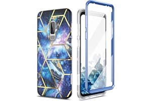 SURITCH Etui kompatybilne z Samsung Galaxy S9 plus, [wbudowana osłona ekranu] ochrona całego korpusu, odporne na wstrząsy, wytrzymałe etui ochronne do Samsung Galaxy S9 plus (kolor niebieski)