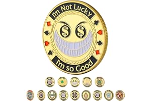 LULUCIRCLE Poker Guard, Weights for Poker, Poker Gifts for Men, Poker Card Protector, Poker Accessories, Coin Collectibles, Poker Chips Coin with Plastic Case