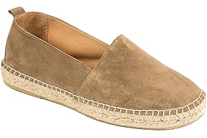 weltenmann | Espadrilles Slip-on Premium pour Homme en Veau Velours avec Sac en Tissu