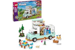 LEGO Friends Camping-Car de l’amitié - Jouet de Construction avec véhicule de Vacances - Idée Cadeau pour Les Filles dès 7 Ans - Jeu créatif incluant Un vélo et Un Furet 42663