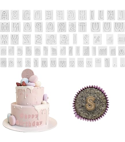 Set De 87 Accessoires Pâte à Sucre Nuyoah - Emporte-pièces Lettres, Chiffres, Fleurs Pour Décoration Gâteaux