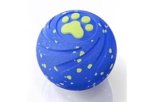Shepatio Hundespielzeug - Interaktiver Hundeball, Self Moving Dog Ball für Hunde, Intelligentes Hundespielzeug mit 3 Spielmodi, Geburtstagsgeschenk, USB Wiederaufladbar (Blau)