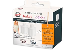 RO Linea Blanca ® Cartucho Antical Compatible Con Rowenta Tefal Calor Liberty Powersteam Centro De Planchado Generador De Vapor Xd9070E0 Juego De 2 Filtros Repuesto Descalcificador Blanco