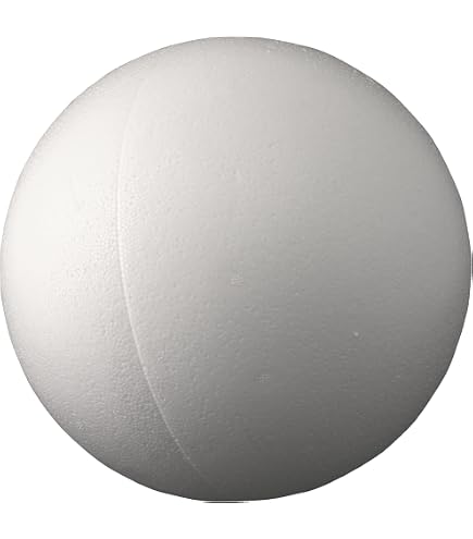 MCE-Commerce Styropor Kugel 15 Cm – Weiß, Glatt, Für Bastelprojekte & Modellbau