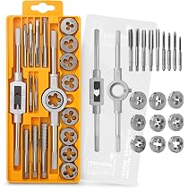 Set Maschi E Filiere Metriche Gueenky 40 Pezzi M3-M12 In Acciaio Per Cuscinetti – Con Chiavi, Calibro E Astuccio