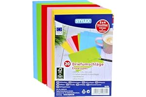 MOMO FING Toppoint Lot de 100 enveloppes colorées Format DIN C6