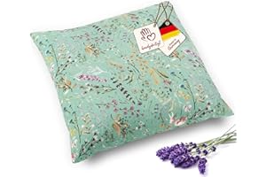 Navango® Cuscino Profumato alla Lavanda | Cuscino Rilassante con Fiori di Lavanda | Cuscino per Dormire Profumo di Lavanda | Fatto a Mano in Germania | ca.30x30cm | Aromaterapia per lo Stress