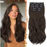 Swy Clip-in Haarverlängerung Gewellt – 56 Cm, 150 G, Kunsthaar, 7- Oder 12-teiliges Set