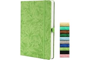Beinushor Bullet Journal en Pointillé, A5 Carnet en Pointillé avec Papier 120GSM, 164 Pages, Journal Pointillé avec Boucle pour Stylo, Poche Intérieure, Bande élastique, Vert Menthe