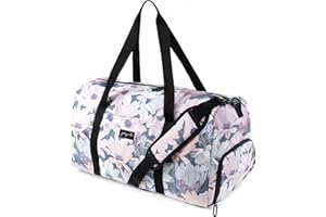 Jadyn B Weekender Bag - 56 cm./ 52L - Bolsa de Viaje/Bolsa de Lona o de Deporte/Gimnasio con Bolsillo para Zapatos (Blooming Daisy)