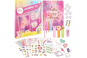 ONBAGLST DIY Journal Kit for Girls, Diary Gifts for 8-14 Year Olds Girls, Stationery Set and Scrapbook Kit for Teen, Art and Craft Set