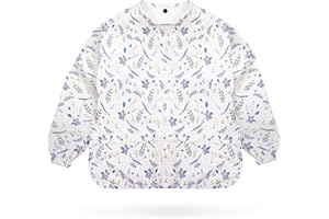 kidoola Baby Led Weaning Bib with Sleeves - Mess-Free, Waterproof Soft, Safe & Stylish for 6-12 Months Babies & Toddlers Apron with Full Coverall Coverage