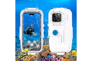 PULUZ 40m/130ft Wasserdichtes Tauchgehäuse für iPhone 15 Pro Max / 15 Plus / 14 Plus / 14 Pro Max / 13 Pro Max / 12 Pro Max / 11 Pro Max, Unterwassergehäuse Abdeckung für Surfen Schnorcheln Schwimmen