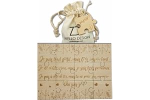 ZINELLO DESIGN - Puzzle en Bois Annonce Grossesse pour Vos Proches | Idee Cadeau Casse Tete Original et personnalisé pour Futur Papa, Grand-Mère, Grand-Père, Marraine, Parrain (sans Cadre)