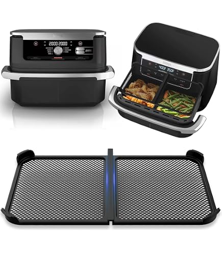 Kit Accessoires Pour Friteuse Sans Huile - Grille Et Brochettes En Inox 304 - Compatible Ninja 10.4L Et Autres Modèles