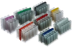 EFFEKTIVO Blister per monete in plastica per tutte le monete europee, Conta Soldi, Contenitori Portamonete, Pacchetti portamonete, Confezione mista con tutte le varietà. Inhalt: 400 pezzi, (50 pz per Taglio)