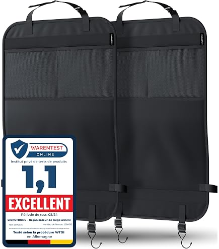 Protecteur Siège Auto Enfant - 2PCS Avec Poches De Rangement