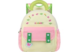 GAGAKU Kinderrucksack mit Brustgurt Mini Cartoon Kinder Rucksack Kleinkind für 2-5 Jahre Mädchen Jungen Tagesrucksack
