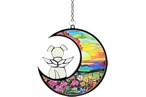 LynixTrade Dog Remembrance Gifts, Dog Memorial Gifts for Garden Colorful Pendants, Angeldoggie Pet Memorial Present, Pooch Pet Bereavement Present