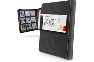 GECO Segregator Toploader - 9-kieszeniowy album Premium Toploader z 252 przegródkami na standardowy Toploader 3''x4'' - Album kart kolekcjonerskich - Folder kart kolekcjonerskich - Czarny