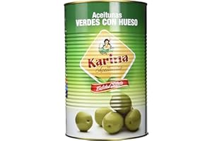 KARINA ACEITUNAS Y ENCURTIDOS TRADICIONALES CALIDAD SELECTA Aceitunas Karina grüne Manzanilla-Oliven mit Stein, Dose, 1er Pack (1 x 2.5 kg)