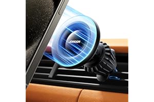 JOYROOM Porta Cellulare Auto per MagSafe, 360° Rotazione & Gancio Metallico, Supporto Magnetico Telefono per Presa d'Aria per iPhone 15 14 13 12/Samsung/Huawei ecc. -Nero