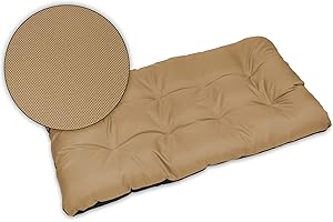 SuperKissen24. Cojín para Palet Sofá Banco 120x80 cm Asiento Cómodo e Impermeable para Muebles Terazza Exterior - Beige