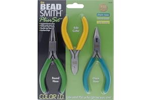 THE BEADSMITH Beadsmith Economy Plier Set 3pcs, Acrylic, Multicoloured, 0.35 x 5.65 x 7.9 cm