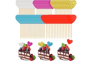 ERUINFANG 100 Stücke Cupcake Topper Mehrfarbig Zahnstocher Flaggen Cocktail Sticks Zahnstocher Flagge Lebensmittel Zahnstocher Dekorative Zahnstocher für Hochzeit Geburtstag Party Dekoration