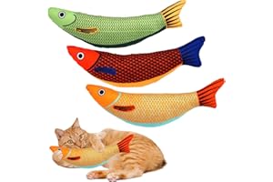 Jinsion 3 Pezzi Cat Toy per Gatti In Casa, Spielzeug mit Katzenminze, Giocattolo Interattivo per Calci Di Gatto Morbido e Durevole, Giocattoli con Erba Gatta per Gatto per Giocare, Mordere e Calciare