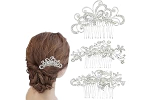 DONLEEVING 3 Piece Bridal Wedding Hair Clip Comb Pearl Bridal Hair Accessories Pearls Wedding Decoration Headpiece for Women Ladies Brides and Bridesmaids（3 Style）