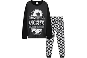 CityComfort Pijama Niño Manga Larga Pijamas Divertidos Niños Adolescentes Largo con Diseño Gaming o Fútbol Ropa de Dormir