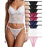 FINETOO 10er Thong Women Bikini Sexy Midi High Underwear Thongs Cotton Culotte Transparent Soft Panties Strings Set S-XL