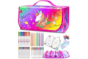 Weirtoya Einhorn-Geschenke für 4-7-Jährige, Filz- und Glitzerstifte - Spielzeug mit Einhorn-Design