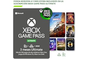 Xbox Suscripción Game Pass Ultimate - 3 Meses | Forza Horizon 4 se incluye con la suscripción | Xbox One/Windows 10 PC - Código de descarga