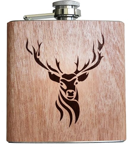 Donari Fiaschetta Acciaio Inox Effetto Legno Con Incisione Laser "Agricoltore Per Passione" - 177ml - 3
