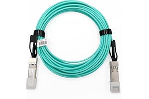 Elfcam® - 20m Cable de Fibra óptica SFP+ a SFP+ AOC OM3 10Gb/s, Compatible con SFP-10G-AOC，20M