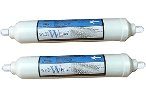 THE WATER FILTER MEN Lot de 2 filtres pour Réfrigérateur avec raccordement instantané intégré, Compatibles avec GE LG Samsung Daewoo Bosch