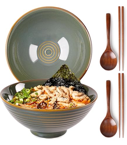 SDFVSDF 2X japońska ceramiczna miska Ramen w stylu retro