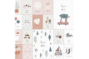 the lazy panda card company Cartes de Noël avec enveloppe Set de 30 pièces - En français - A6 cartes pliables cartes de vœux de Noël