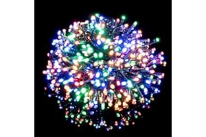 Nataland Catena Luminosa 500 Led - 30 Metri Da Interno Ed Esterno, Serie Certificata Con Controller 8 Funzioni, Per Illuminazione Casa, Vetrine e Albero di Natale (Multicolor, 500 Led - 30 Metri)