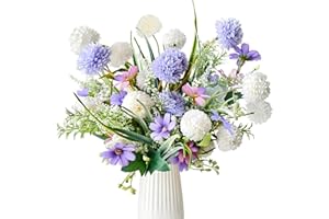 ‎YMIFEEY YMIFEEY Kunstblumen wie Echt Künstliche Blumen Frühling Wildblume Blumenstrauß Künstlich Seidenblumen Fake Blumen Pflanzen Zweige Deko Artificial Flowers für Zimmer Tisch Draußen (Lila)