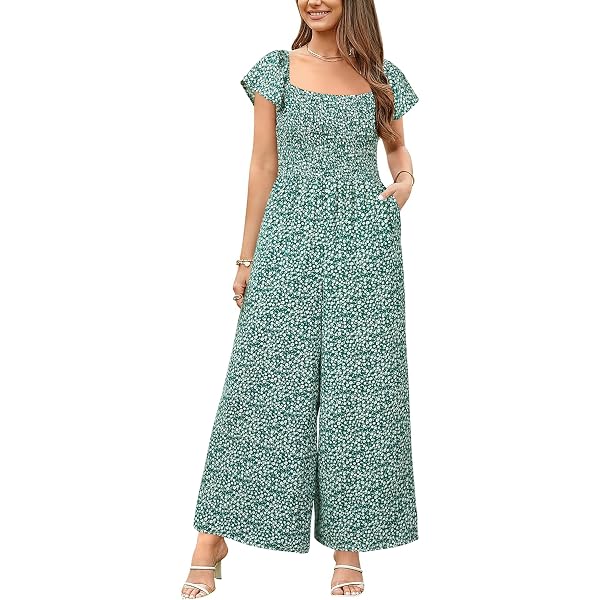 Vunahzma Women’s Floral Maxi Dress – Plus Size V-Neck 3/4 Sleeve Summer Sundress