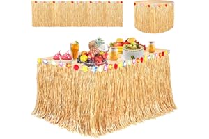 MUMJOOYI Hawaii Tischröcke Luau Tischrock 275 x 75cm Hawaii Party Dekoration für Sommer Garden Beach Party Geburtstag Party Kostüm Party und Zusammenkünfte im Freien