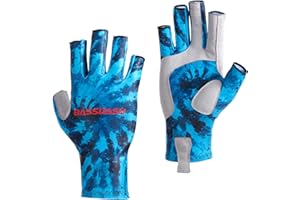 Bassdash Altime Gants de pêche sans Doigts avec Protection Solaire UPF 50+ pour Homme et Femme pour Kayak, pagaie, randonnée, Cyclisme, Conduite, tir, entraînement