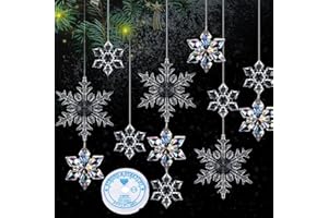 STOOKI Paquete de 45 Christmas Decorations Copos de Nieve Decoracion Navidad Adornos Navideños de Copos de Nieve Decoracion Navidad Hogar Adecuadas para Fiestas Navideñas, Decoraciones de Bodas