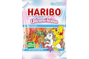Haribo Unicornilicious, Caramelle Gommose a Forma di Unicorno, Gusto Frutta, Ideale Come Regalo - 160gr