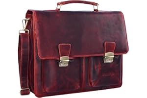 STILORD 'Tiberius' Borsa ventiquattrore in pelle vintage Cartella portadocumenti per PC 15,6 pollici Borsa da lavoro uomo donna in cuoio da insegnate professore